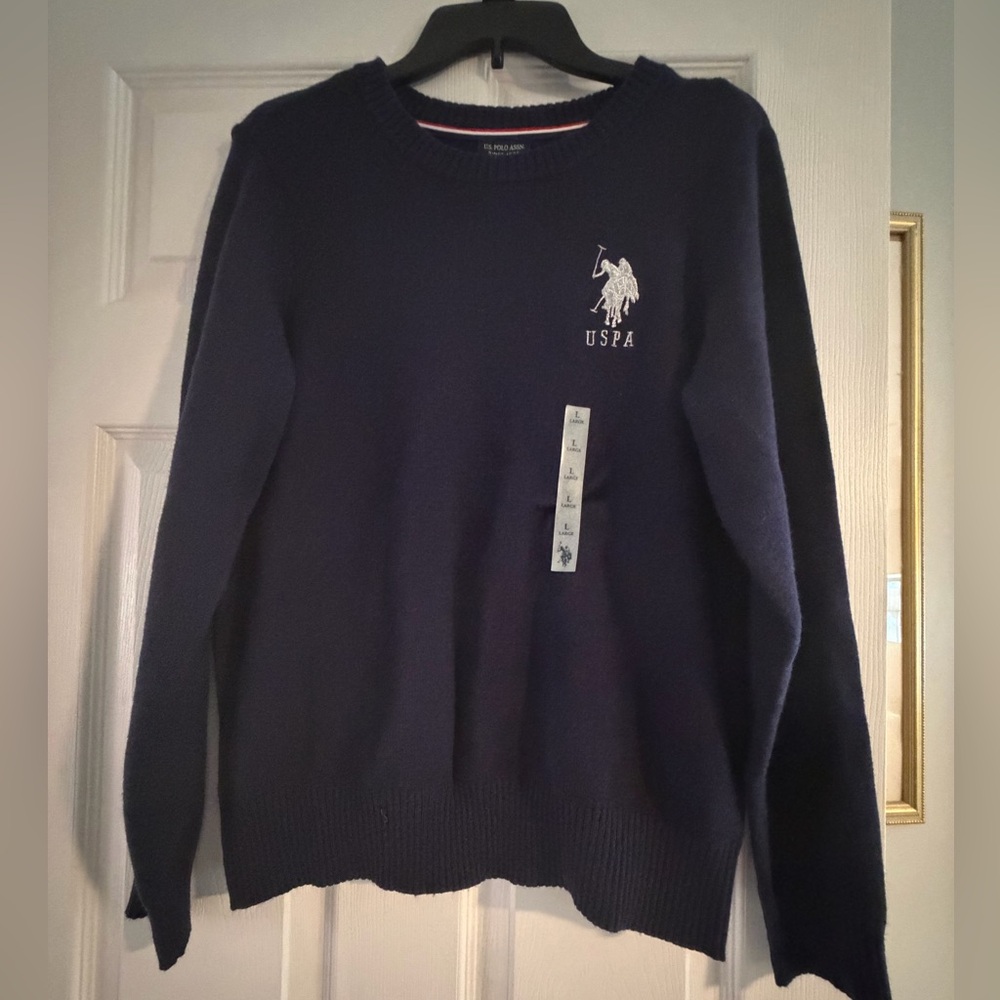 U.S. Polo Assn. Dark Blue Crewneck Sweater Women NWT